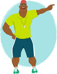 Black male summer camp counselor