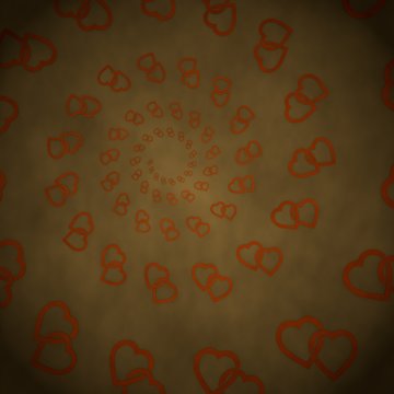 3d graphic of a coltish two hearts label  on vintage background