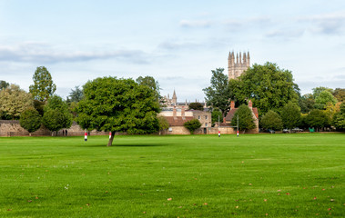 Merton College with Playing field in the foreground, Oxford