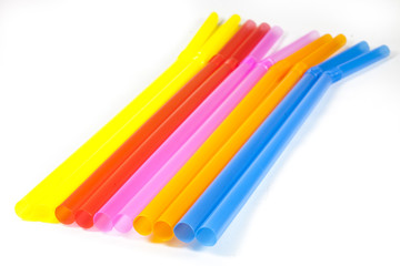 Colorful drinking straws