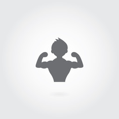 vector sportsman fitness club icon