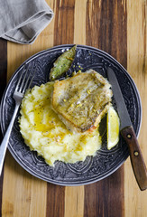 Fish with mash