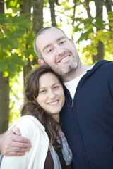 Fototapeta premium Couple on a beautiful Autumn day