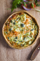 Salmon quiche