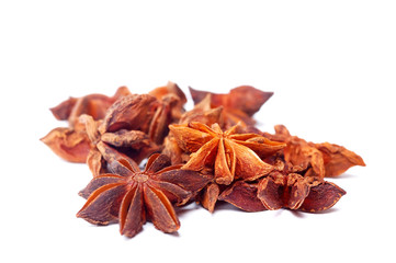 Anise stars isolated