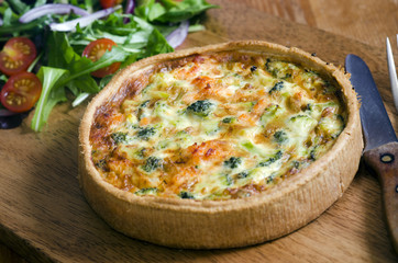 Salmon quiche