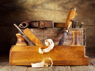 old wooden plane