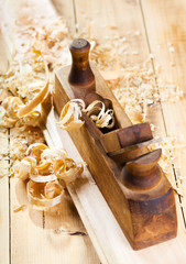 old wooden plane