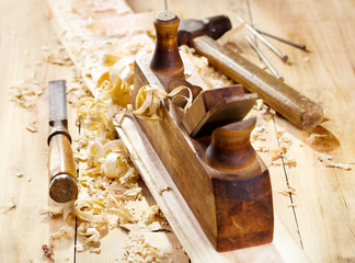 old wooden plane