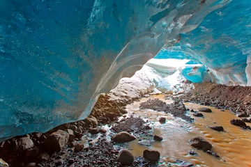 Fototapete Gletscher Eishöhle in Island