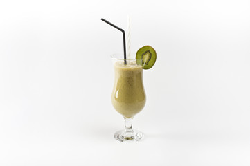 Fresh juices isolated on white