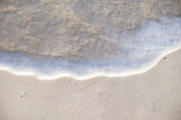 Fototapeta na wymiar Background of tropical white perfect sand with caribbean sea