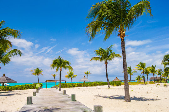 Stunning White Beach In Turks And Caicos On Carribean