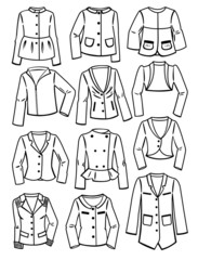 Contours of women's jackets