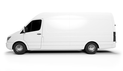 3d rendered illustration of a white transporter.