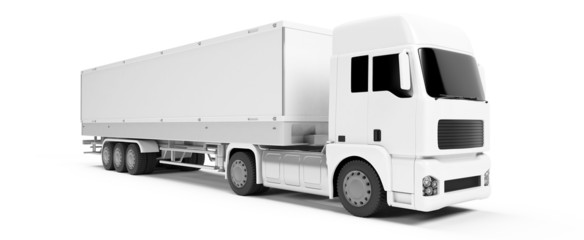 3d rendered illustration of a white truck