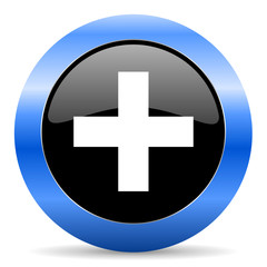 Obraz premium plus blue glossy icon