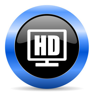 hd display blue glossy icon