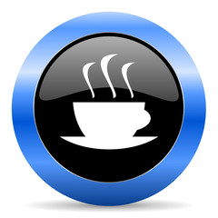 espresso blue glossy icon