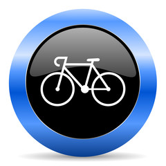 bicycle blue glossy icon