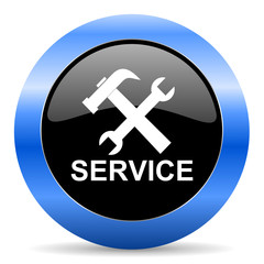 service blue glossy icon