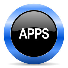 apps blue glossy icon