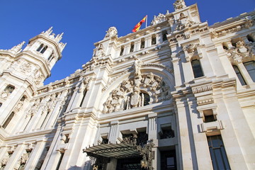 Fototapeta na wymiar Palacio de Cibeles, Madrid city, Spain
