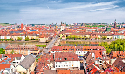 Das fränkische Würzburg vom Marienberg aus gesehen