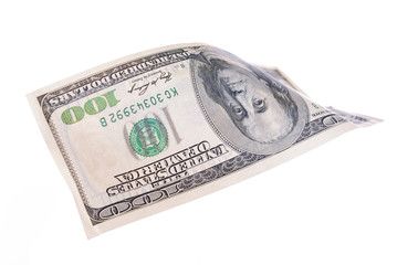 American dollars isolated on white