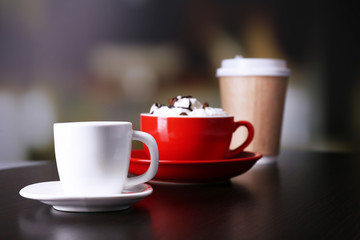 Assortment of coffee drinks
