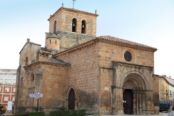 Fototapeta na wymiar San Juan romanesque church Soria city Castile Spain