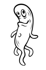 Funny doodle sketch of a monster or creature