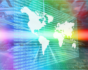 The Earth and binary code