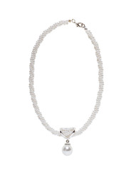 pearl necklace isolated over white