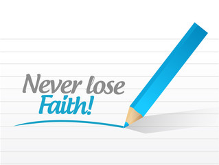 never lose faith message illustration design