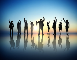 Fototapeta premium Business People Succesful And Celebrating