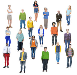 Fototapeta premium Group of Multiethnic Diverse Cheerful People