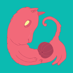 cat, vector illustration, kitten