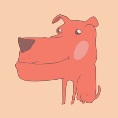 dog, vector illustration, hand drawn