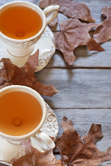 Autumn tea background