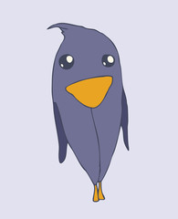 cartoon penguin, vector illustration