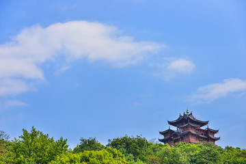 Fototapeta na wymiar Ancient pagoda at the famous Hangzhou, China