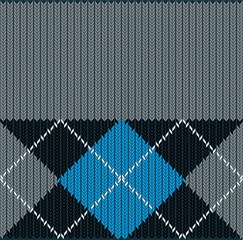 Vector Seamless Argyle Sweater Background, Detailed - 64656230