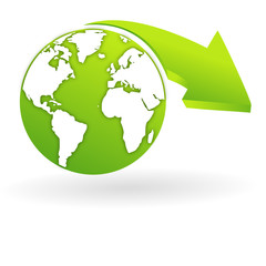 continents sur web symbole vert