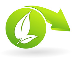 naturel sur web symbole vert