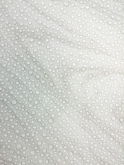 water drops and white marble texture. 