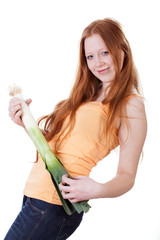 Teenage girl having fun