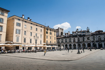 Fototapeta na wymiar Brescia Piazza Loggia