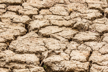 Closeup of dry soil.