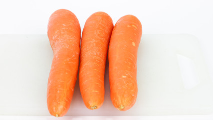 Carrot on cutting board